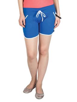 PINACOLADA - Women Solid Blue Basic Shorts