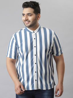 Instafab Plus - Men Striped Stylish Casual Shirts