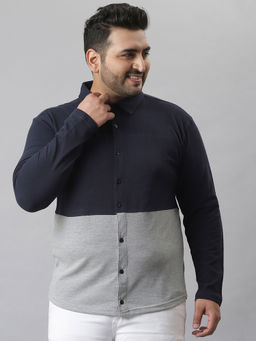 Instafab Plus - Men Colorblocked Stylish Full Sleeve Casual Shirts