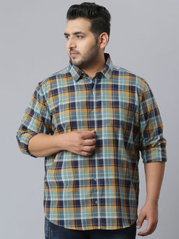 Instafab Plus - Men Checks Stylish Full Sleeve Casual Shirts