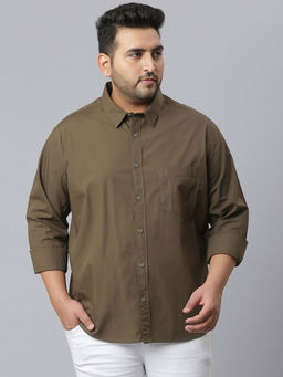 Instafab Plus - Men Solid Stylish Full Sleeve Casual Shirts