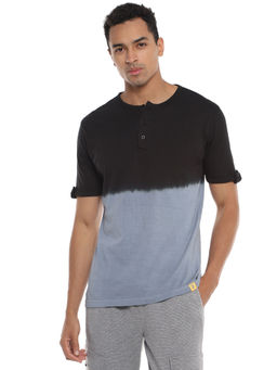 Campus Sutra - Tye-Dye Stylish Casual Henly Neck T-Shirt