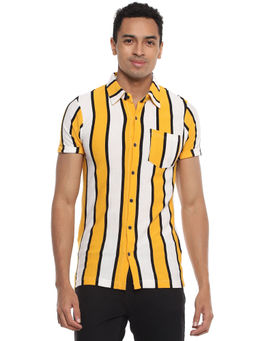 Campus Sutra - Striped Stylish Half Sleeve Casual Shirts