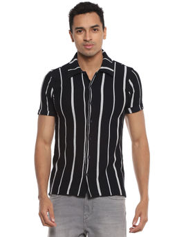 Campus Sutra - Striped Stylish Half Sleeve Casual Shirts