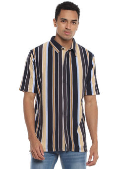 Campus Sutra - Striped Stylish Half Sleeve Casual Shirts