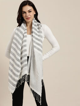 Twenty Dresses by Nykaa Fashion - The Monochrome Lines Scarf