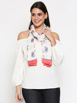 Twenty Dresses by Nykaa Fashion - White Printed Scarf