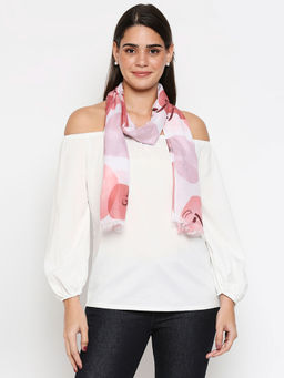 Twenty Dresses by Nykaa Fashion - White Show Your Quirks Scarf