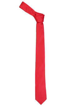 Tossido - Red Fine Woven Micro Fiber Necktie