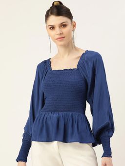 Label Ritu Kumar - Blue Solid Top