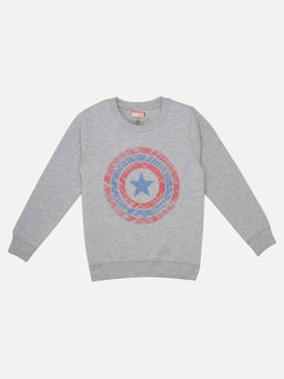 Kidsville - Captain America Featured Grey Sweatshirt for Boys