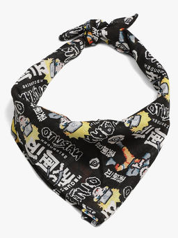 Free Authority - Black Printed Scarf