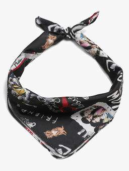 Free Authority - Black Printed Scarf