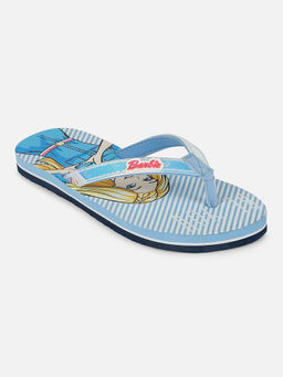 Kidsville - Barbie Featured Blue Flip-Flops