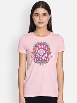 Free Authority - Disney Princess printed Pink T-Shirt