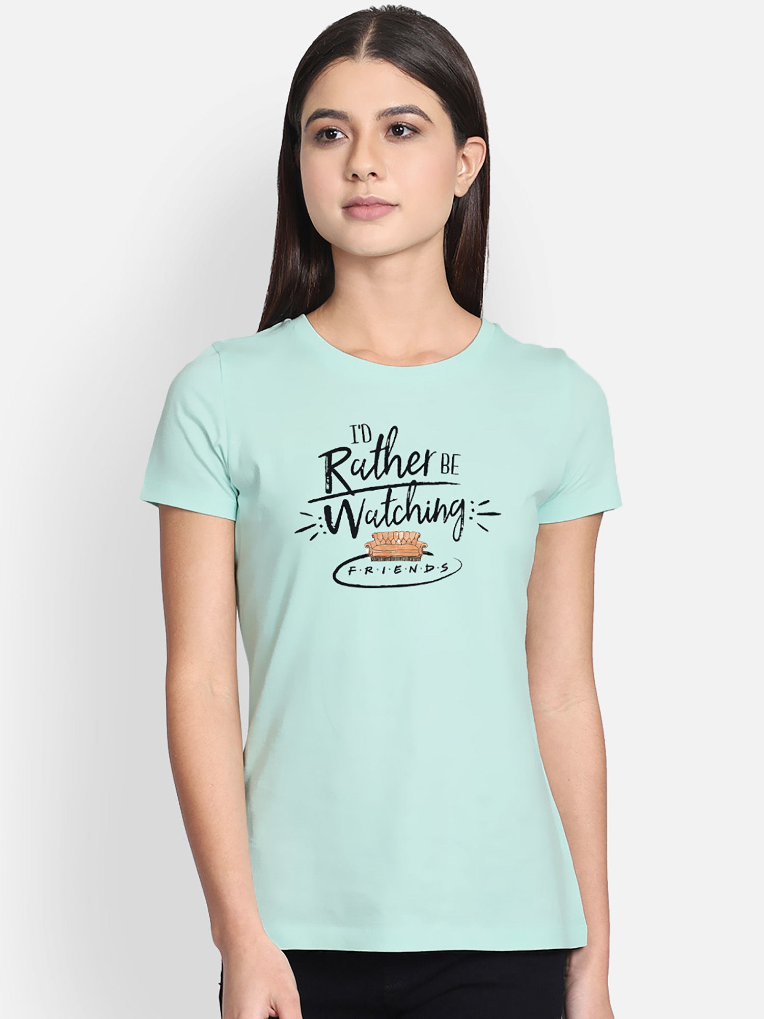 Friends Printed Green T-Shirt 