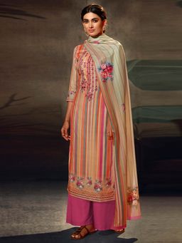 Stylee LIFESTYLE - Multi-Color Printed Unstitched Dress Material (Set of 3)