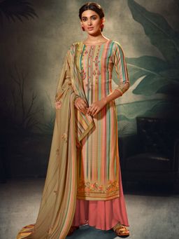 Stylee LIFESTYLE - Multi-Color Printed Unstitched Dress Material (Set of 3)