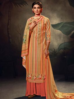 Stylee LIFESTYLE - Multi-Color Printed Unstitched Dress Material (Set of 3)