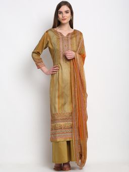 Stylee LIFESTYLE - Multi Jam Satin Printed Dress Material (Set of 3)