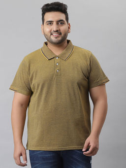 Instafab Plus - Men Solid Stylish Half Sleeve Casual T-shirts