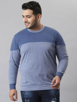 Instafab Plus - Men Colorblock Stylish Full Sleeve Casual T-shirts