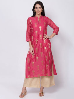 Biba - Pink Printed Kurta