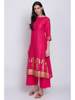Biba - Pink Printed Kurta
