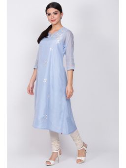 Biba - Blue Floral Kurta