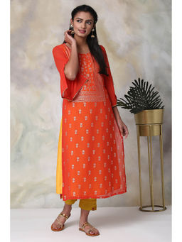 Biba - Red Printed Kurta