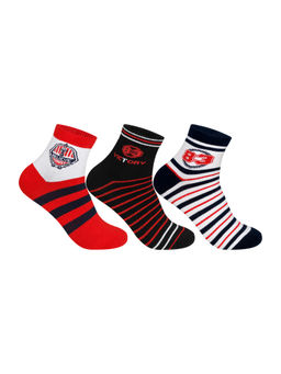 Supersox - Multi-Color 83 The Film Collection Classic Ankle Cotton Design Unisex Socks (Pack of 3)