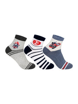 Supersox - Multi-Color 83 The Film Collection Classic Ankle Cotton Design Unisex Socks (Pack of 3)