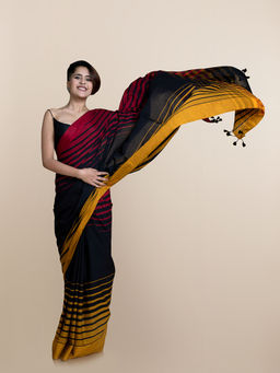 Suta - Multi Colour Pure Handloom Cotton Saree without Blouse