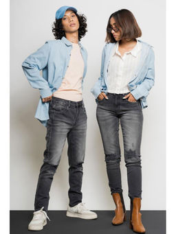 FREAKINS - Unisex Light Blue Denim Shirt