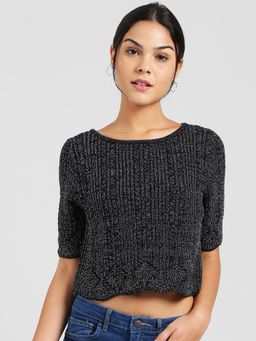 Zink London - Black Solid Sweater