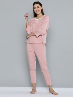 Chemistry - Solid Night Suit - Pink