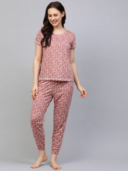 Chemistry - Printed Night Suit - Pink