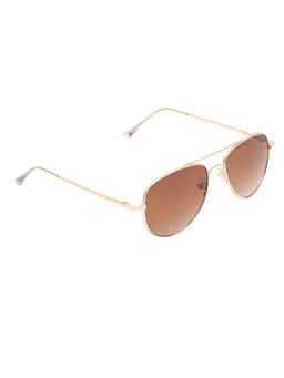 Spiky - Gold Frame Brown Lens Aviator UV Protection Sunglass SWAV_GOL_BRN