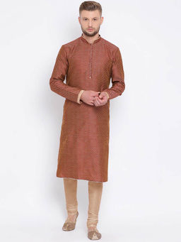 Sanwara - Maroon Printed Kurta (Set of 2)