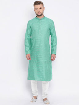 Sanwara - Green Printed Kurta (Set of 2)