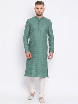 Sanwara - Green Printed Kurta (Set of 2)