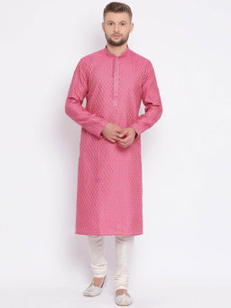 Sanwara - Pink Printed Kurta (Set of 2)