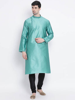 Sanwara - Green Solid Kurta (Set of 2)