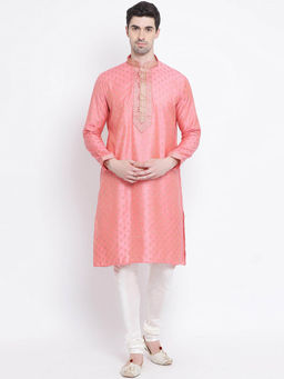 Sanwara - Pink Printed Kurta (Set of 2)