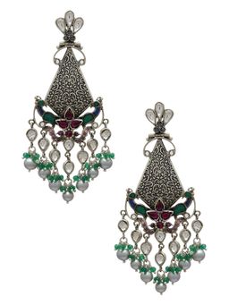 Tribe Amrapali - Silver Mayurika Earrings