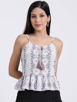 Zink London - White Printed Top