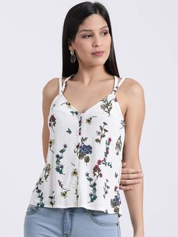 Zink London - White Floral Top