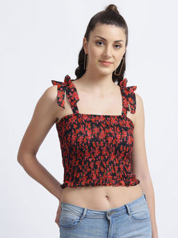 Zink London - Black Floral Top