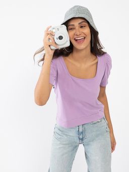 Zink London - Women's Purple Solid Top