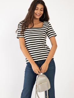 Zink London - Women's Multi-Color Stripes Top